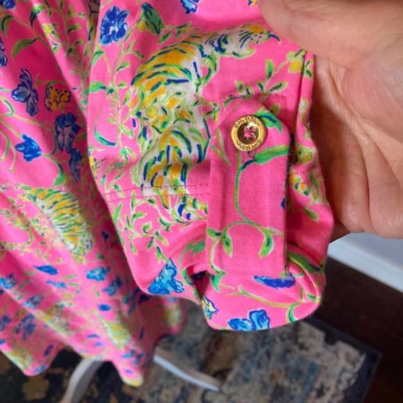 Lilly Pulitzer Loran Dress Prosecco Pink Tigress Garden Size Small - Picture 14 of 15